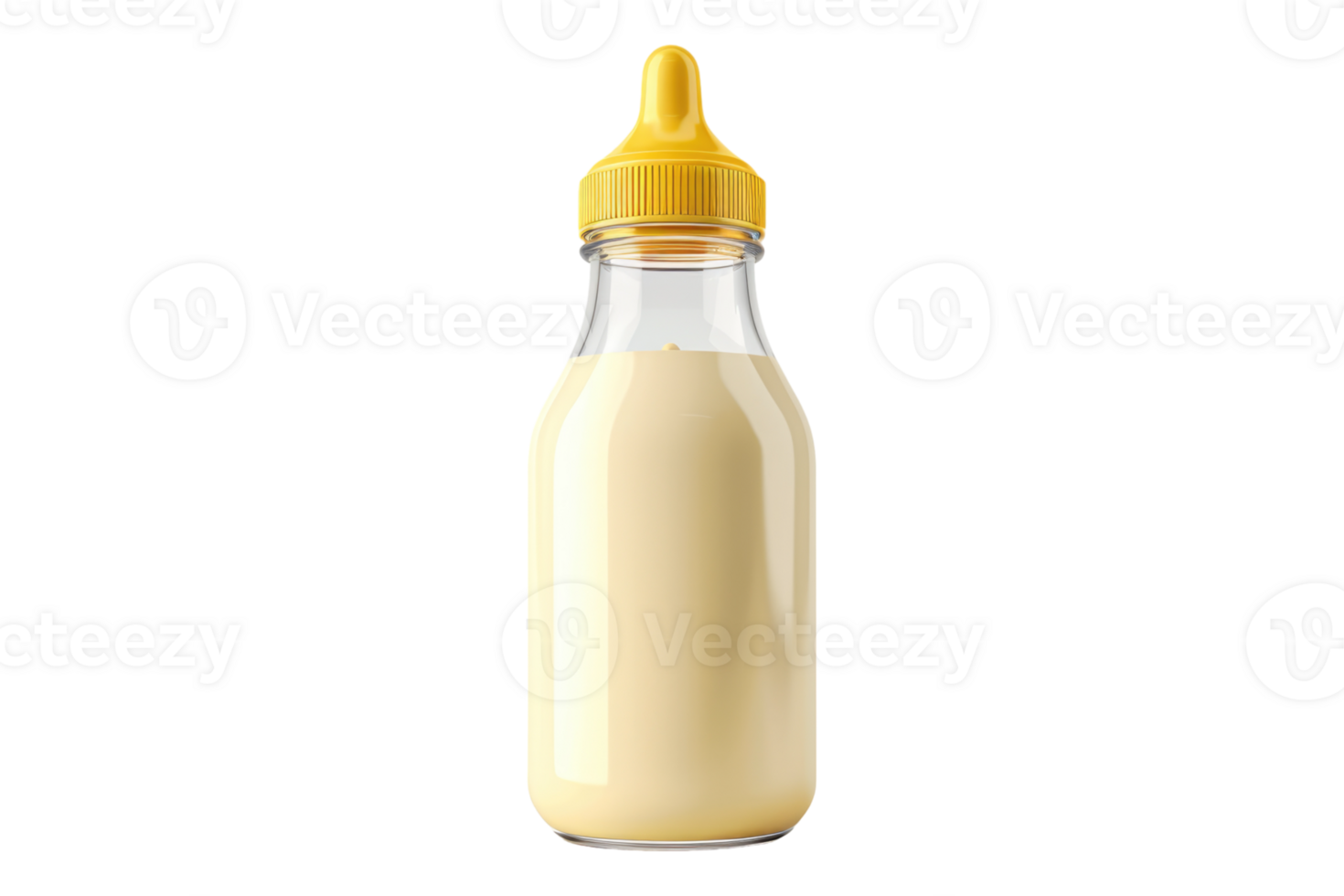 Baby milk bottle inside isolated on transparent background png