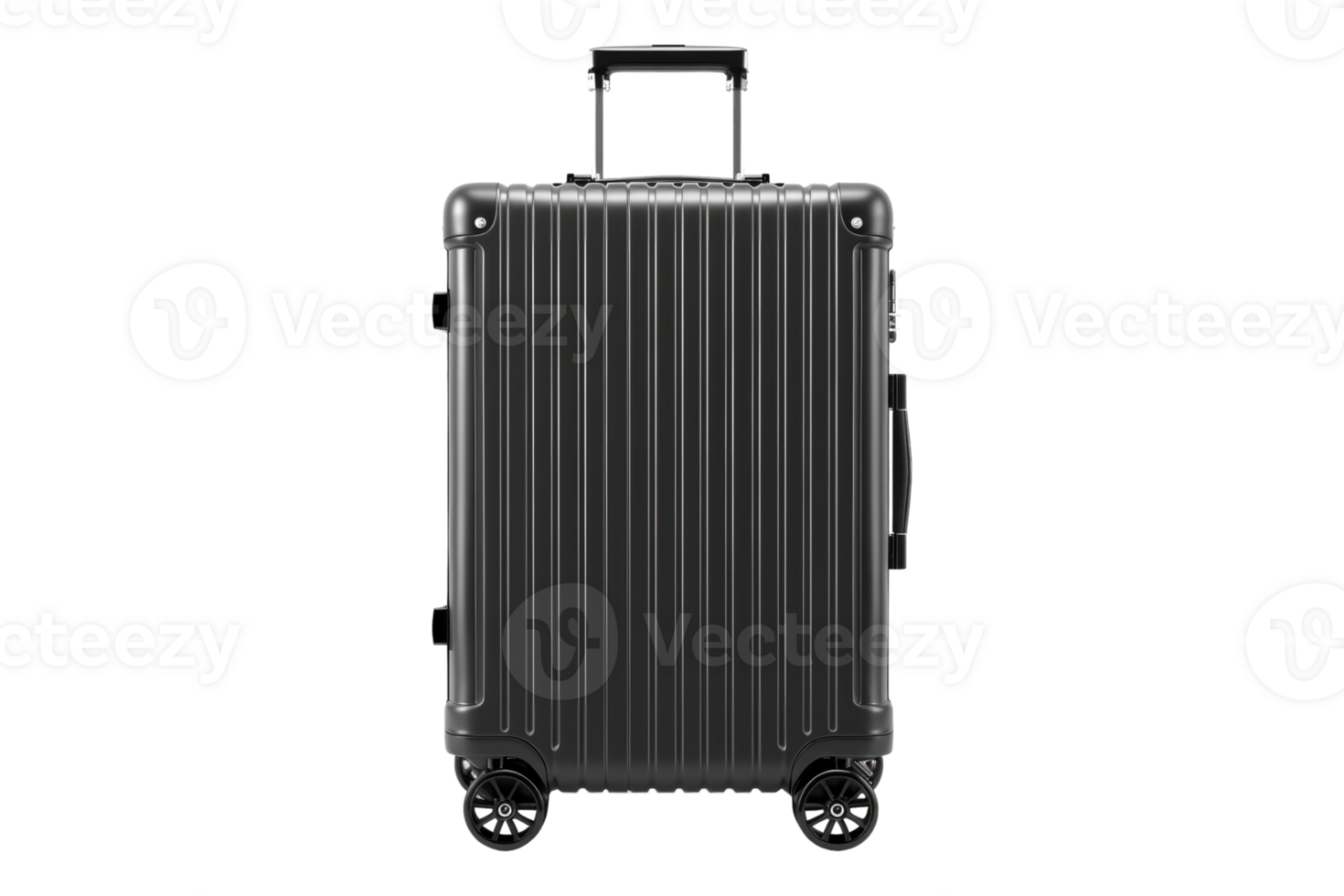 Black suitcase image isolated on transparent background png