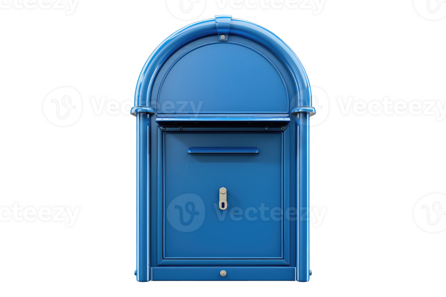 Blue mailbox or collection isolated on transparent background png