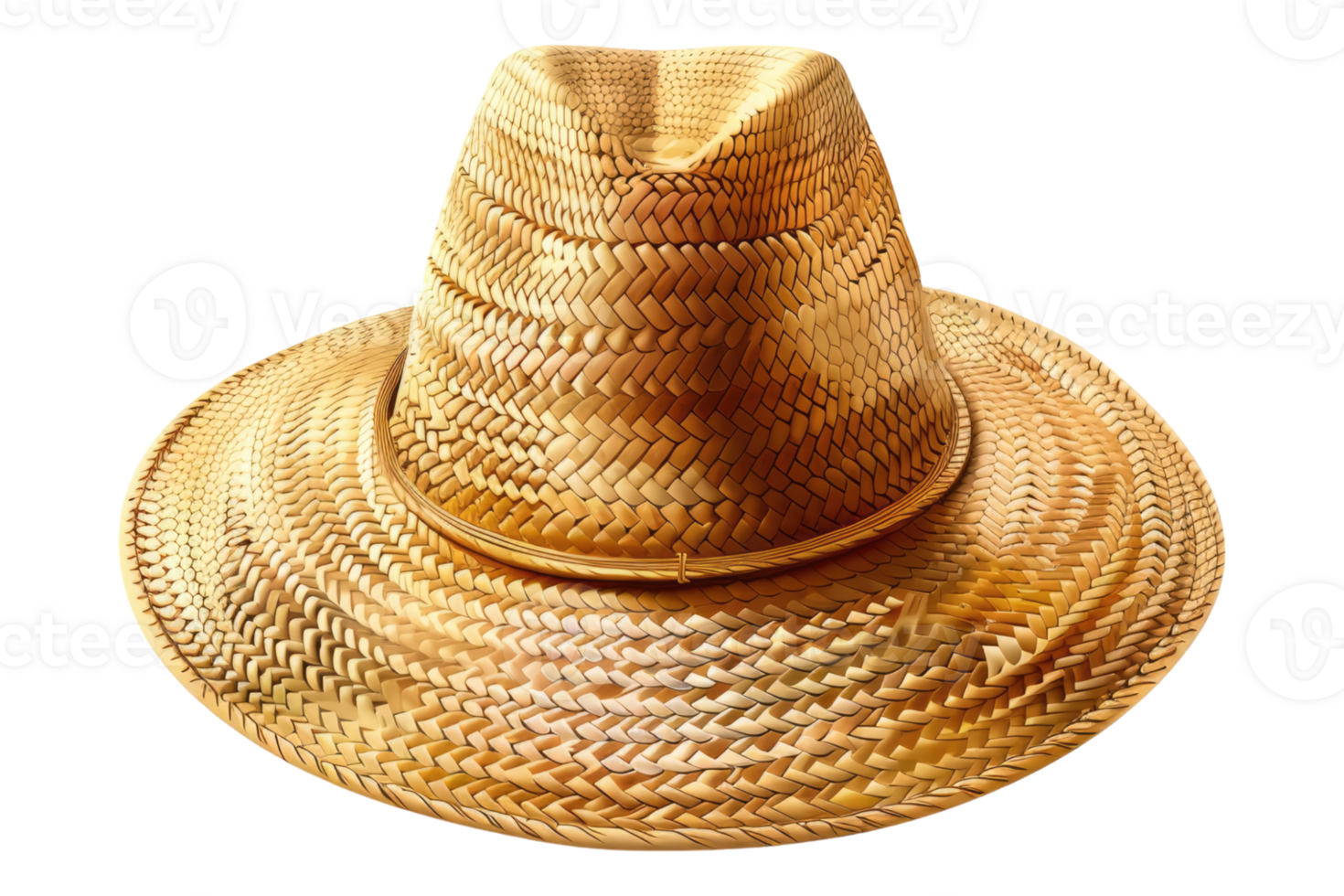 Beach straw hat isolated on transparent background png