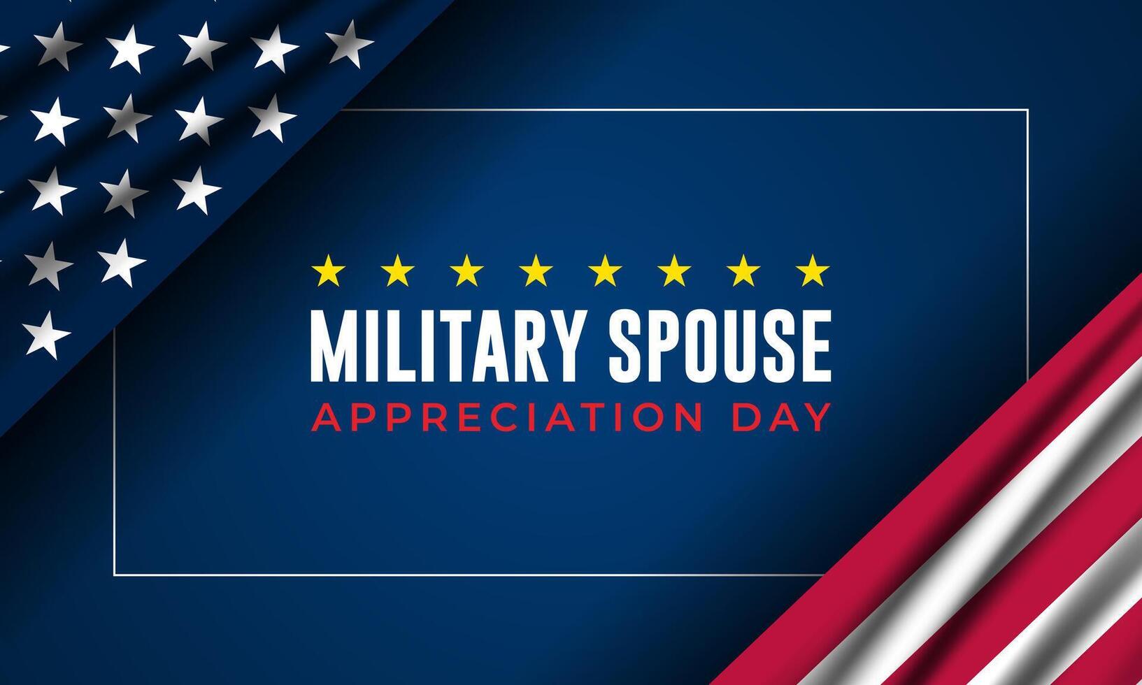 Happy Military Spouse Appreciation Day Background Illustration vector