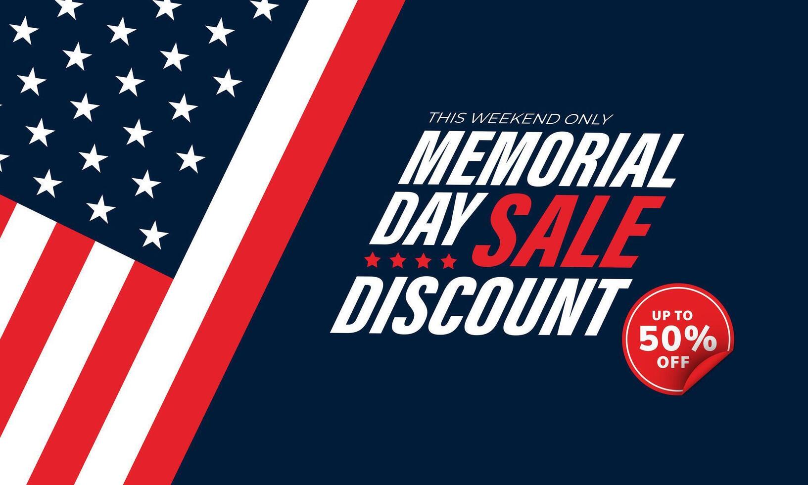 Memorial Day Sale Background illustration vector