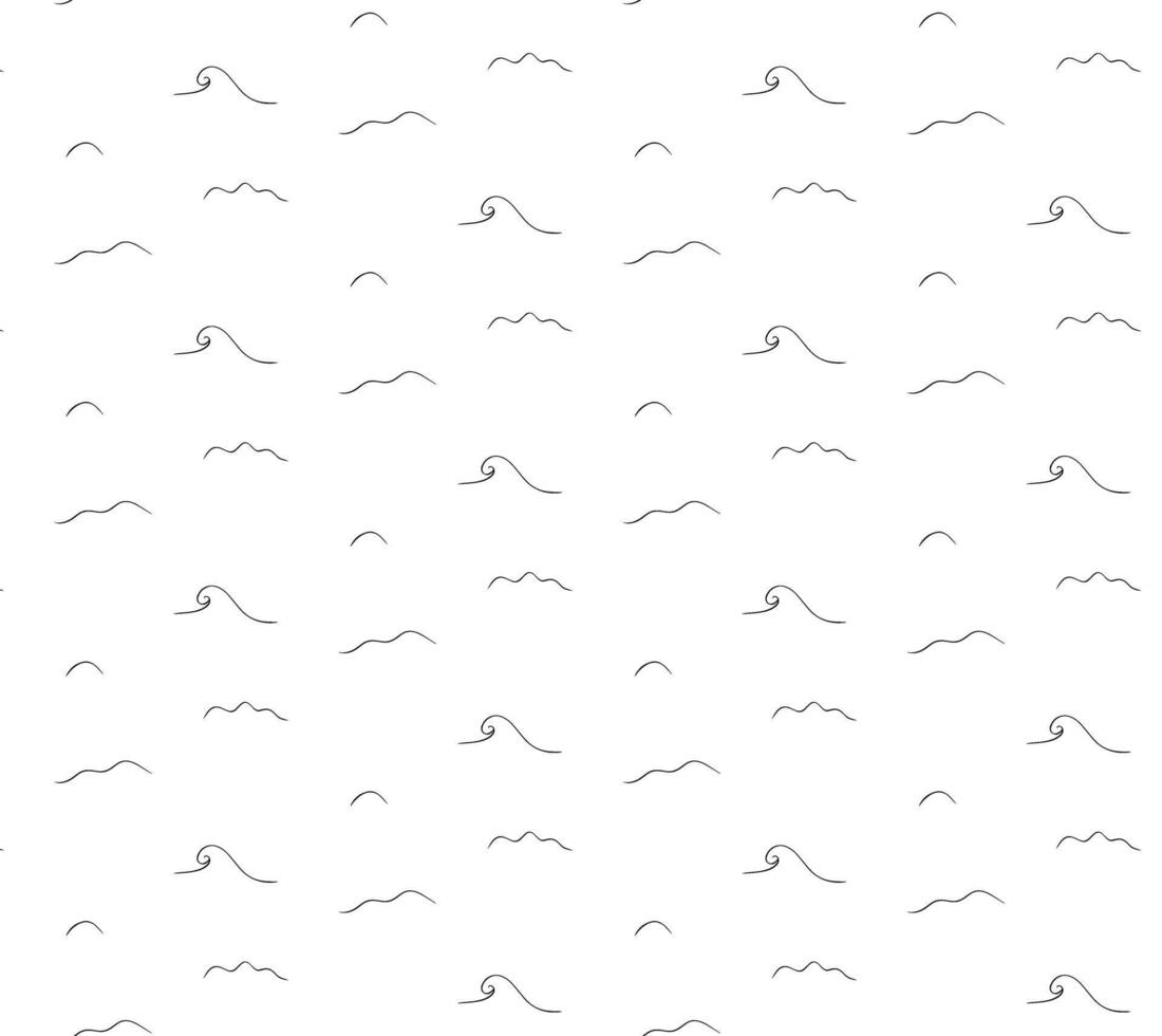 Water sea wave line pattern background. graphic ink illustration. Banner, poster, wrapping paper, sticker, print, modern textile design. vector