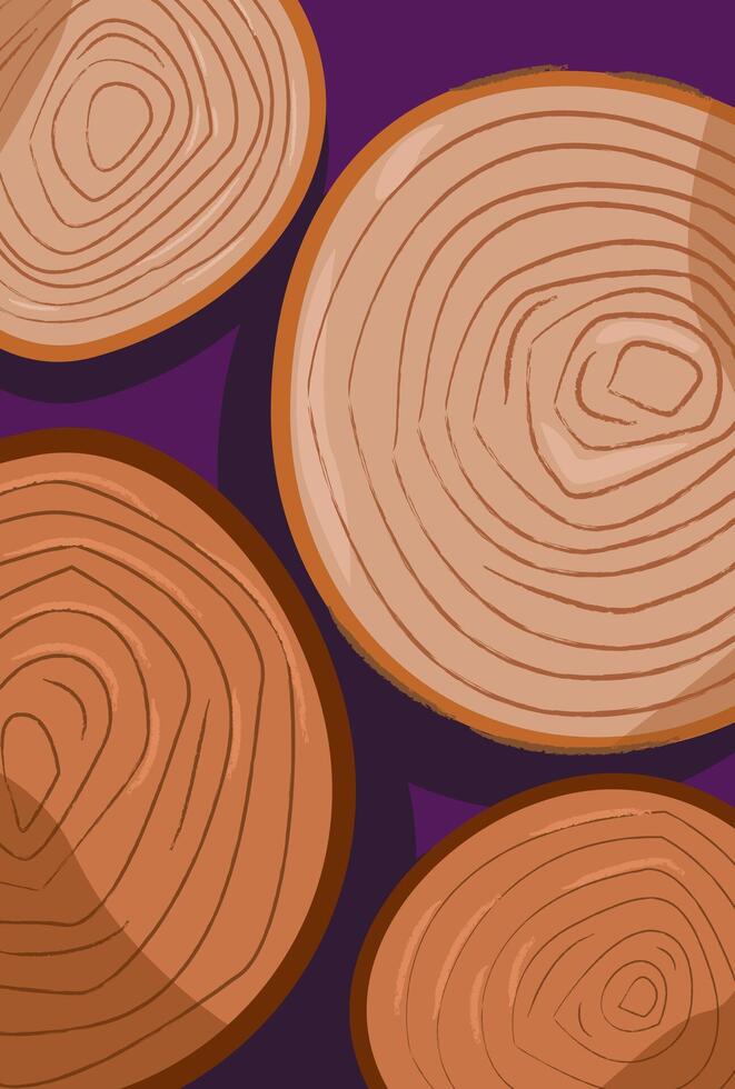 Pieces of Wood Lined Up vector