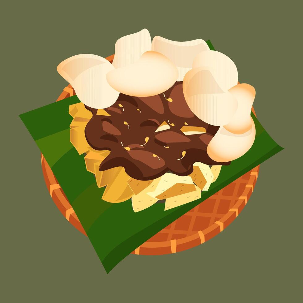 Indonesian Food Tahu Tek vector