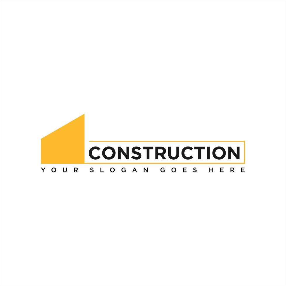 construction logo design simple vector