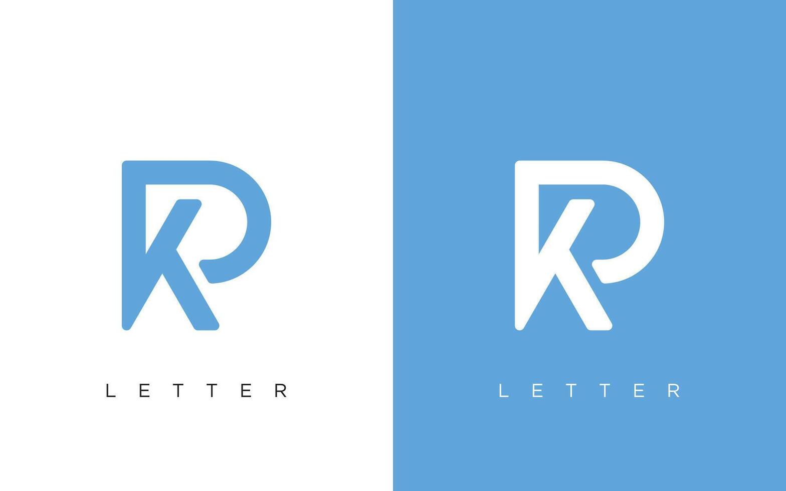 PK KP Letter logo design vector