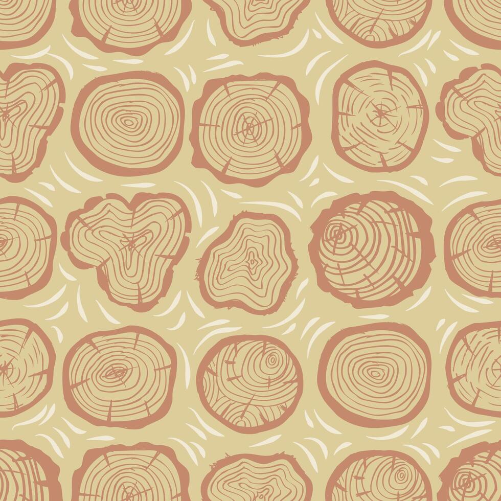 Seamless pattern with tree rings. vector