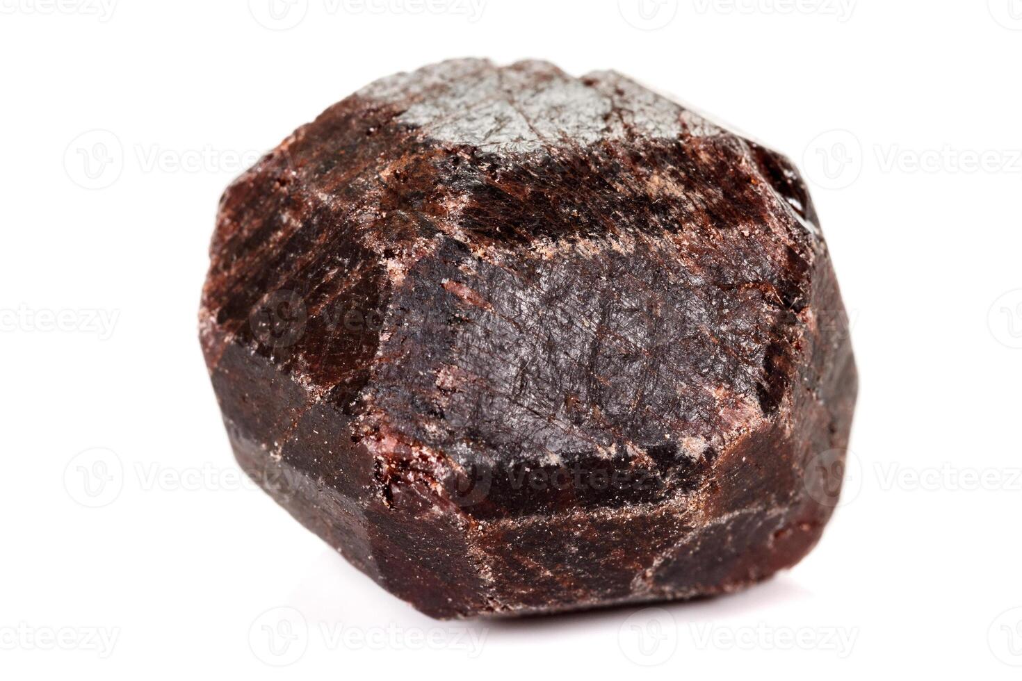 mineral macro stone Garnet, on a white background photo