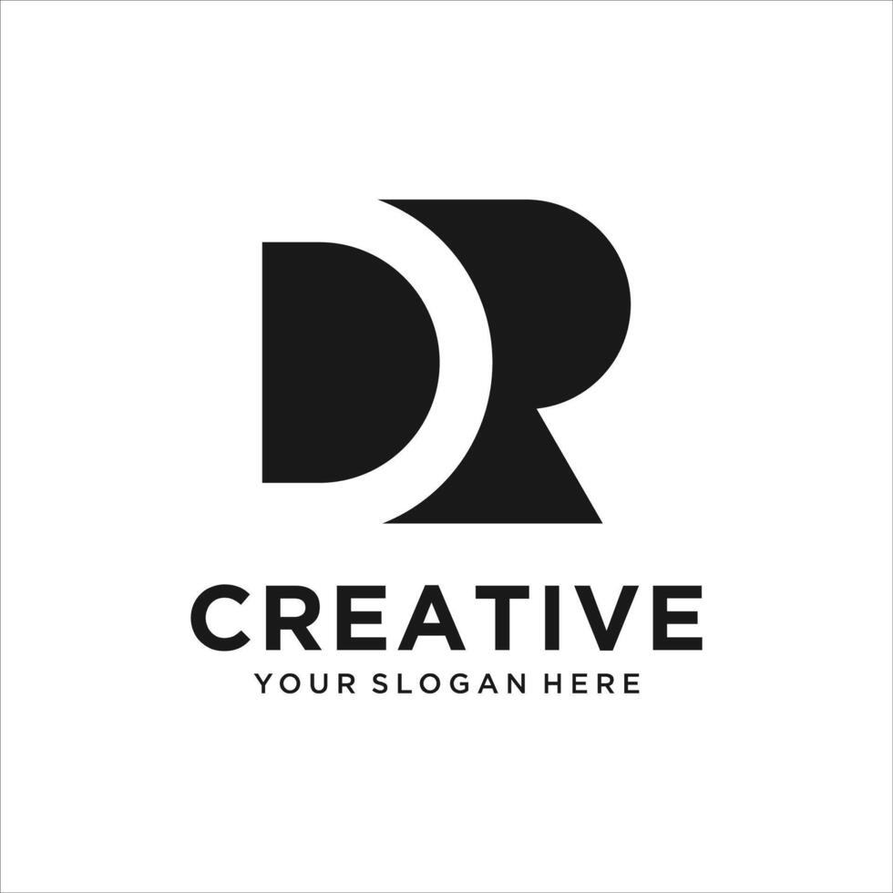 letter DR logo design vector