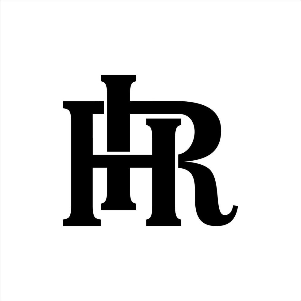 RH Letter Logo. HR logo design template vector