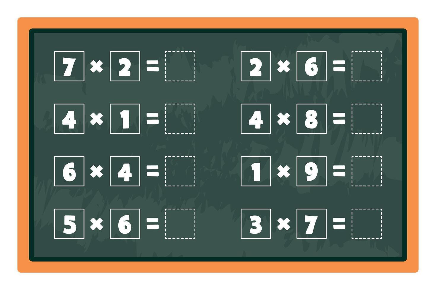 Maths Worksheet For Children vector