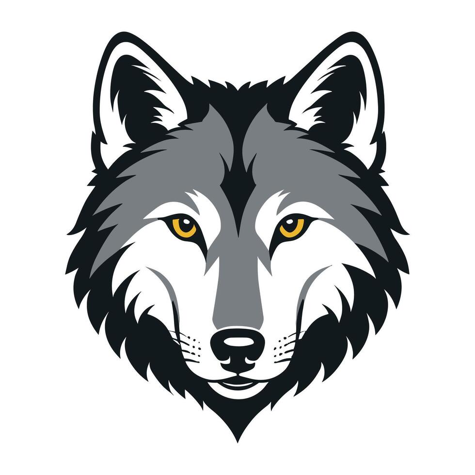 Wolf Head Animal Design Illustration vector