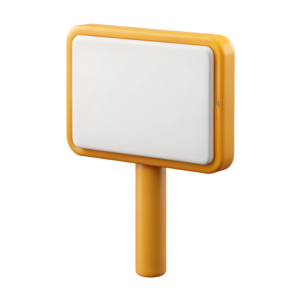 Blank Sign Icon , White Rectangular Yellow Post Board png