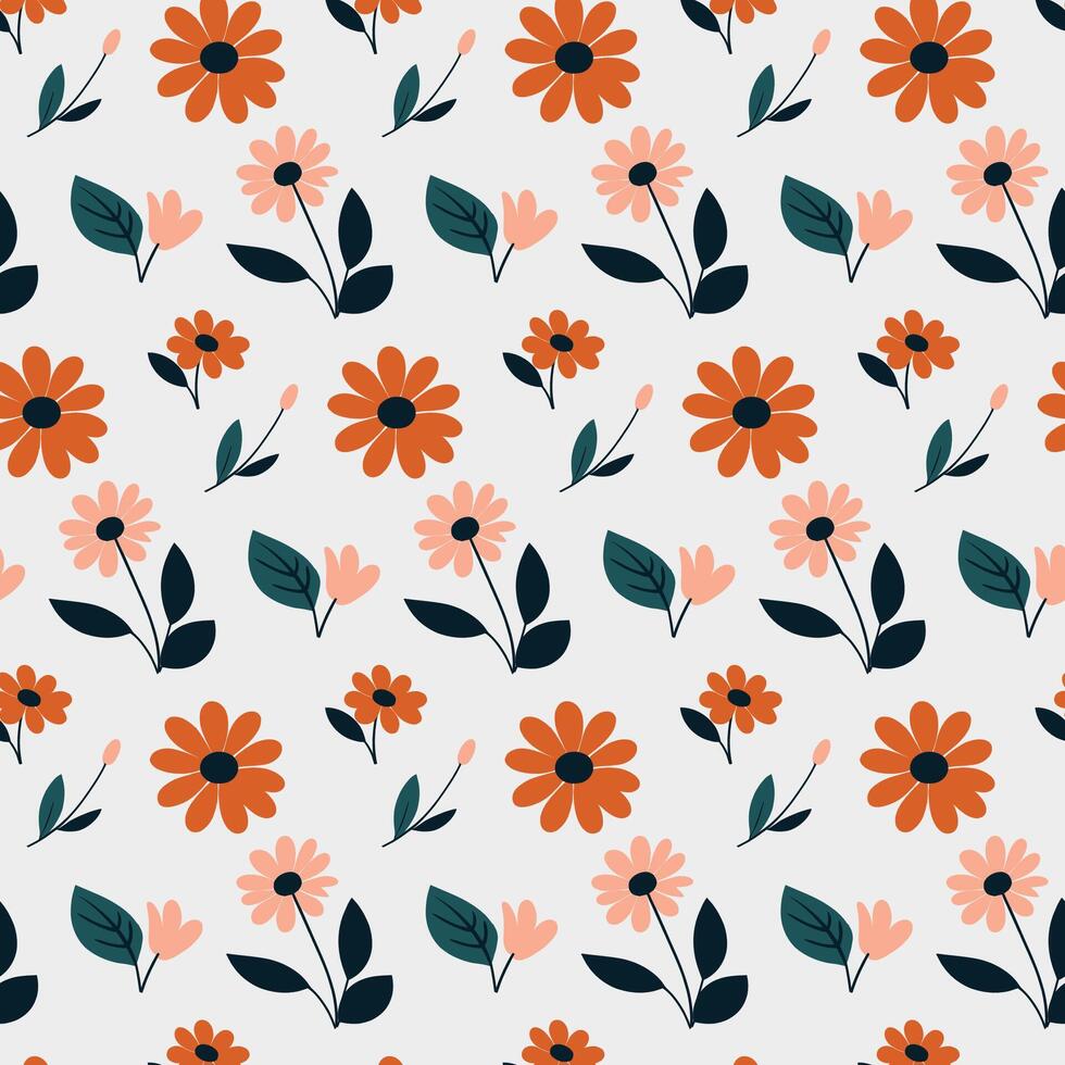 Floral seamless pattern background design vector