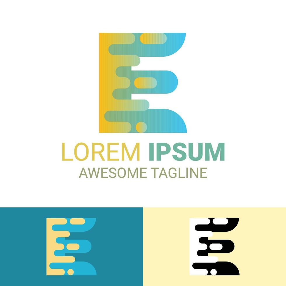 Modern Letter E Logo Icon Design vector