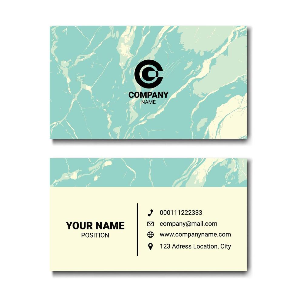 Elegant Marble Texture Business Card Design Template vector