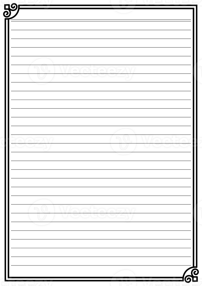 Design lines for the components of a notebook. png