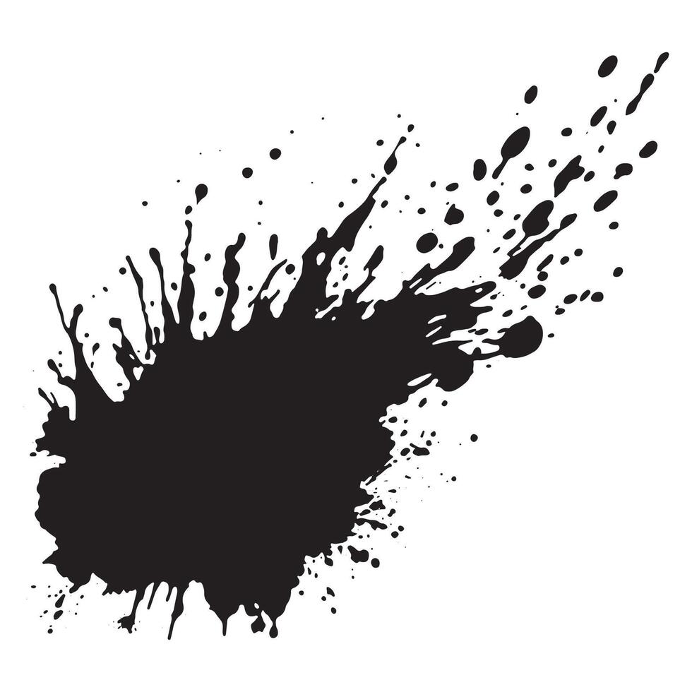 Black Ink Splatter Illustration on white background vector