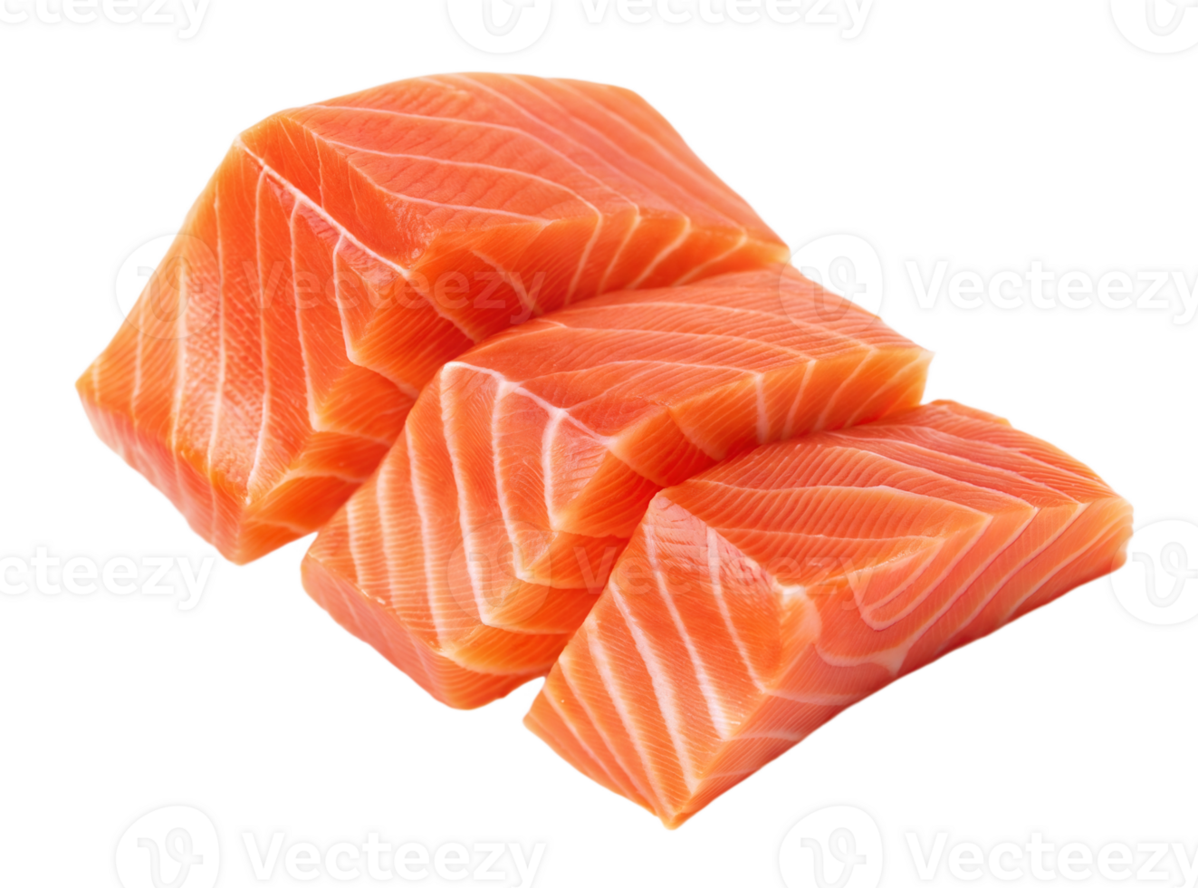Closeup Raw Salmon Slices Ideal for Culinary or Packaging Designs png