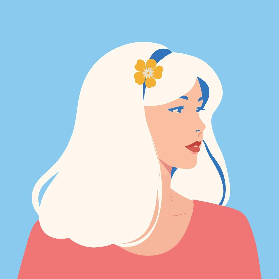 Elegant Portrait of a Woman Illustration vector