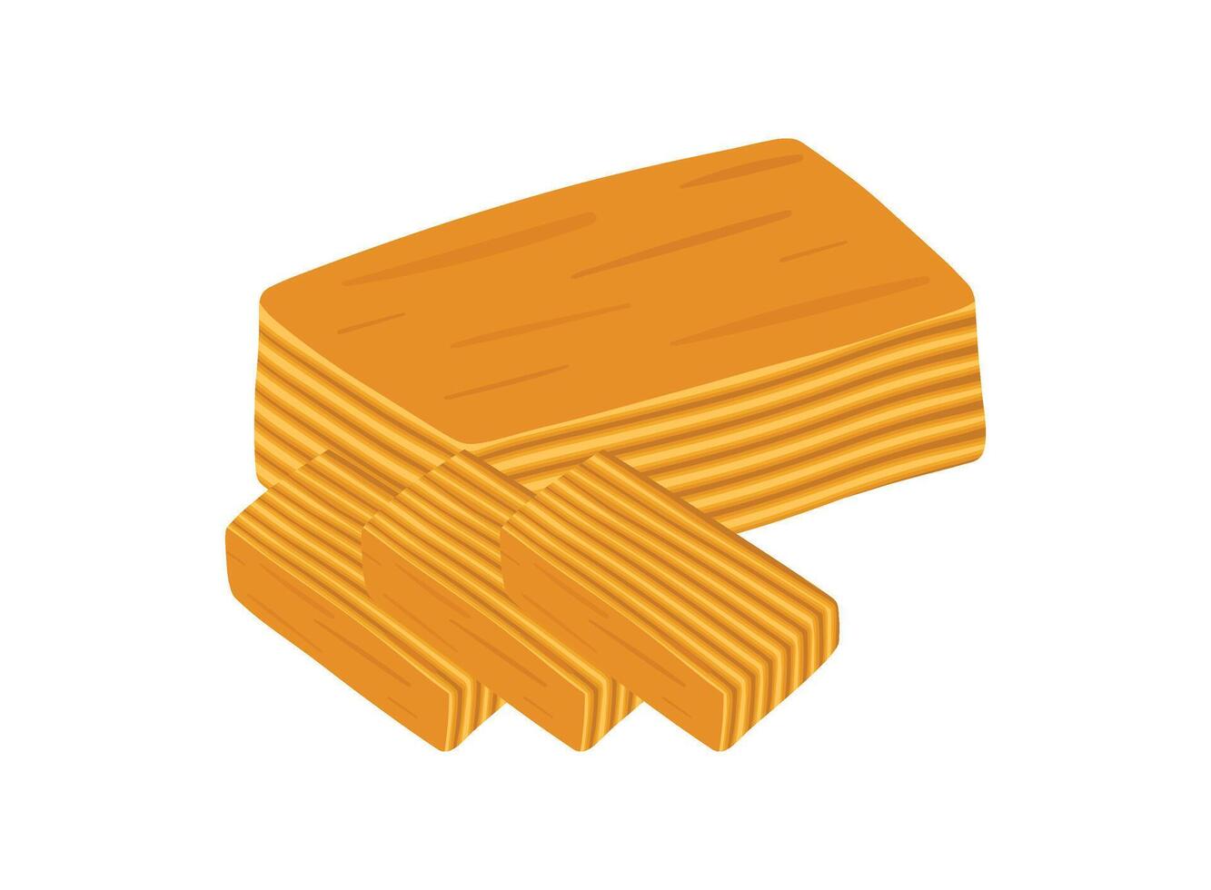 Layered cake lapis legit is indonesian sweet dessert bakery food art illustration vector