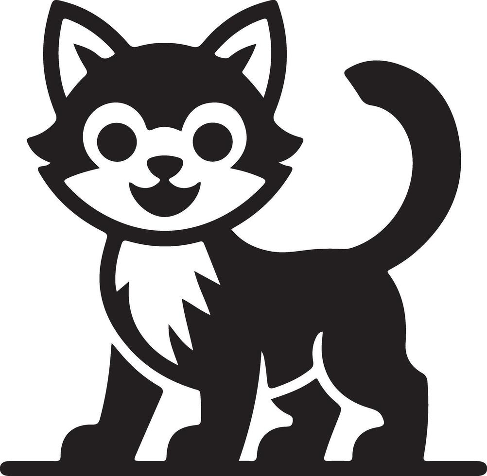 A cat silhouette art illustration vector