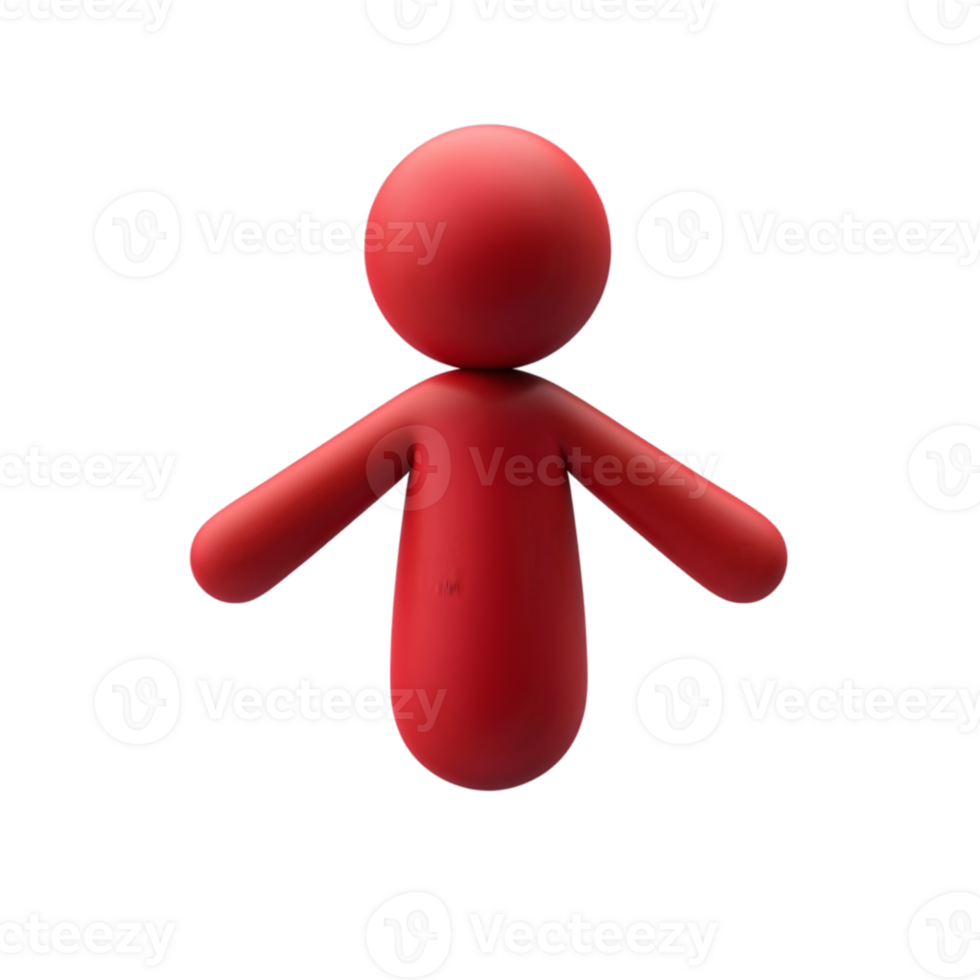A red man with his arms outstretched png