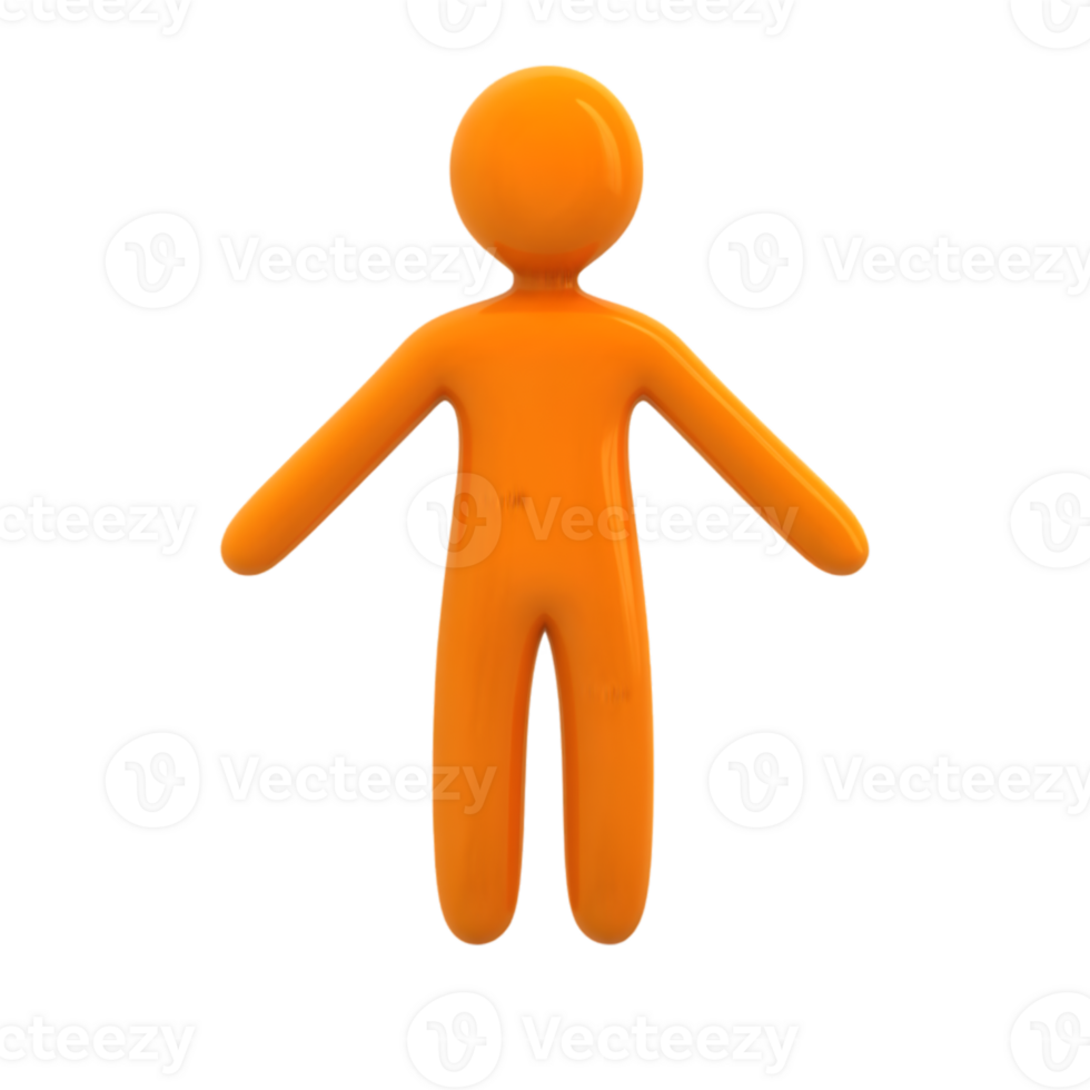 An orange man with his arms outstretched png