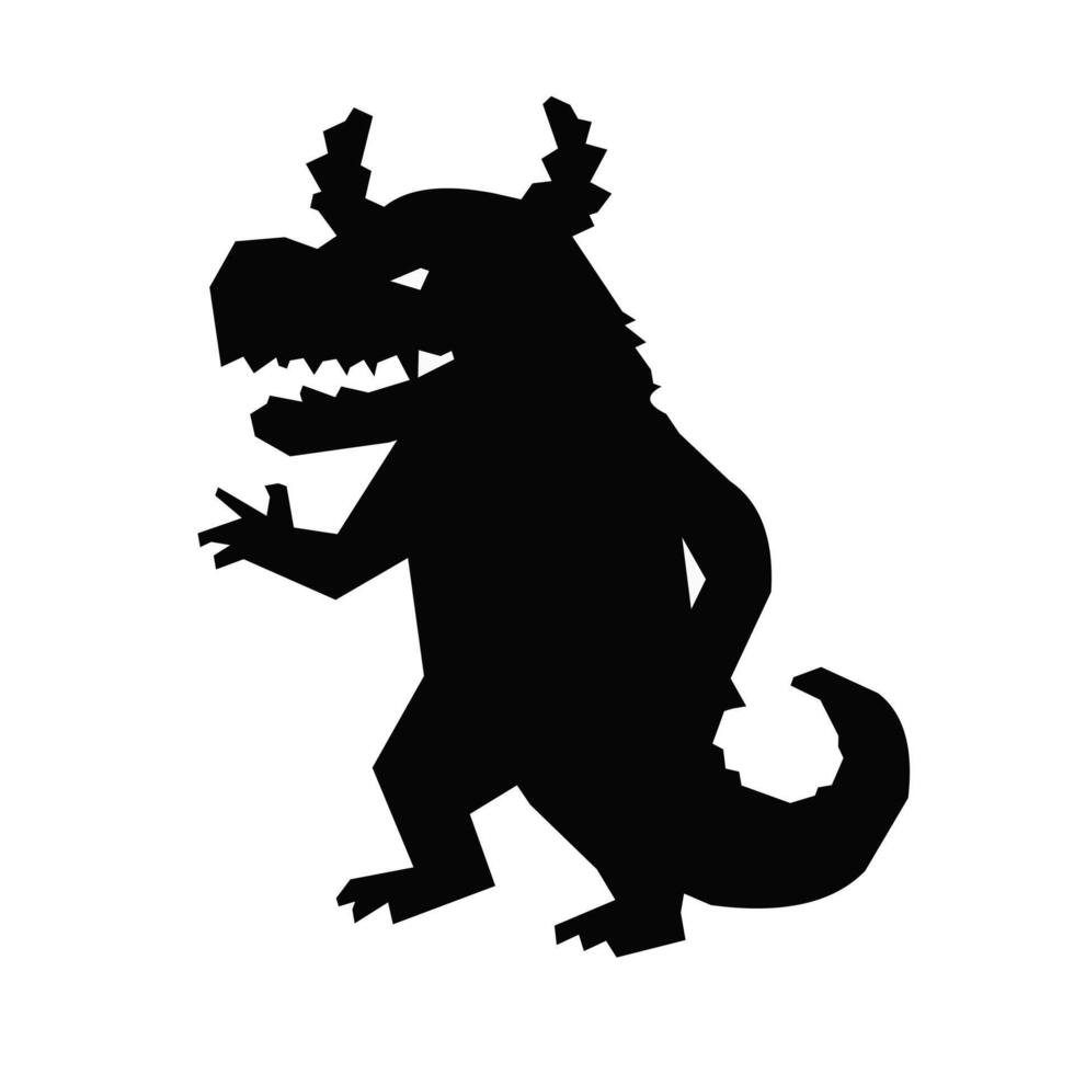 Monster evil illustration silhouette vector