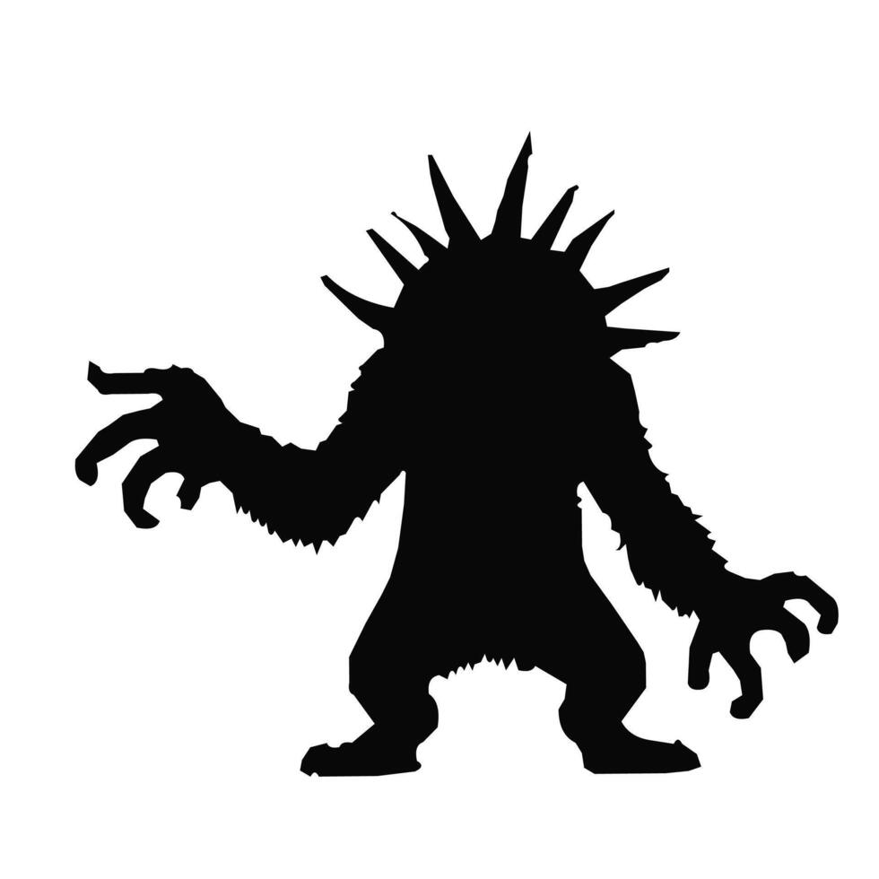 Cute monster illustration white background vector