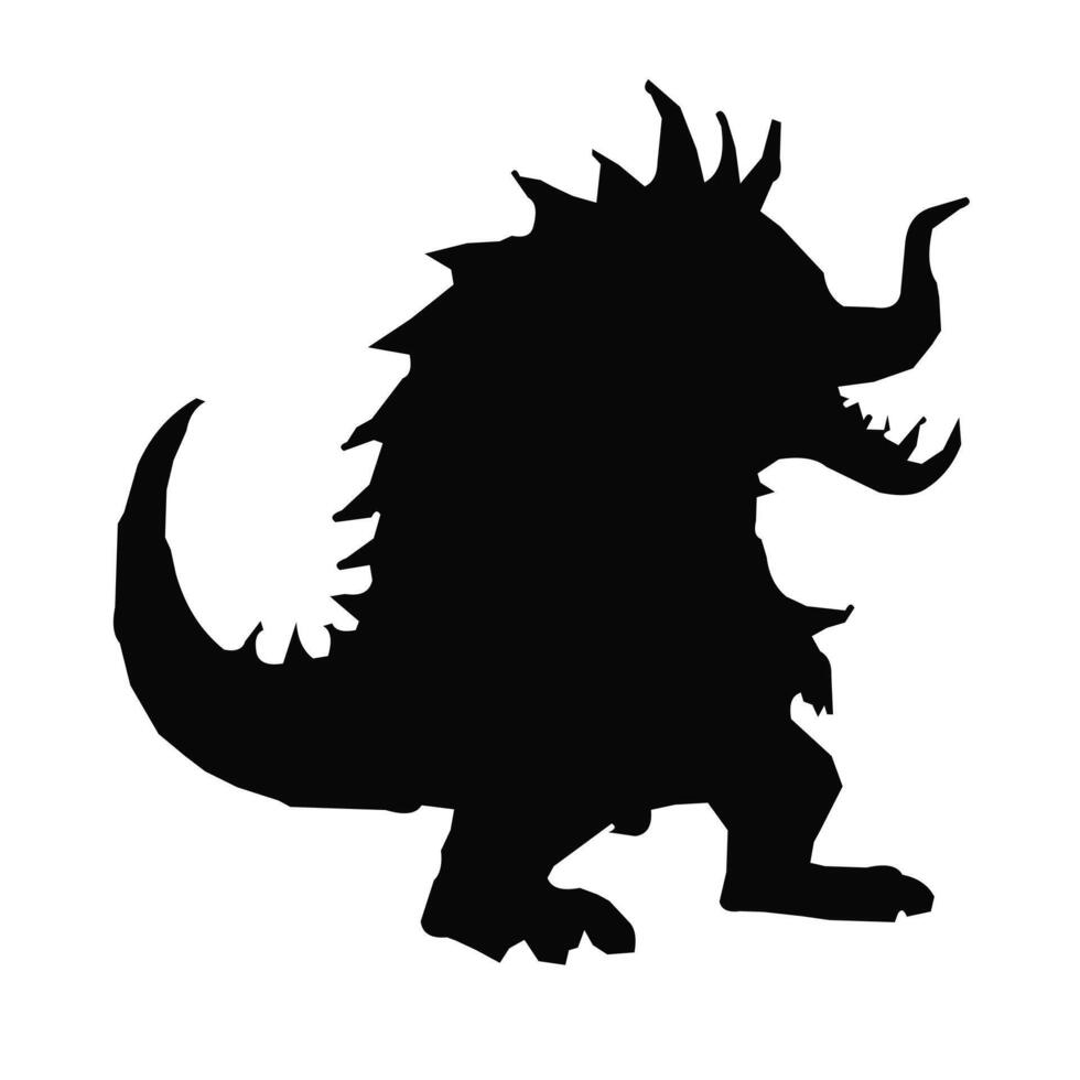 Monster silhouette illustration vector