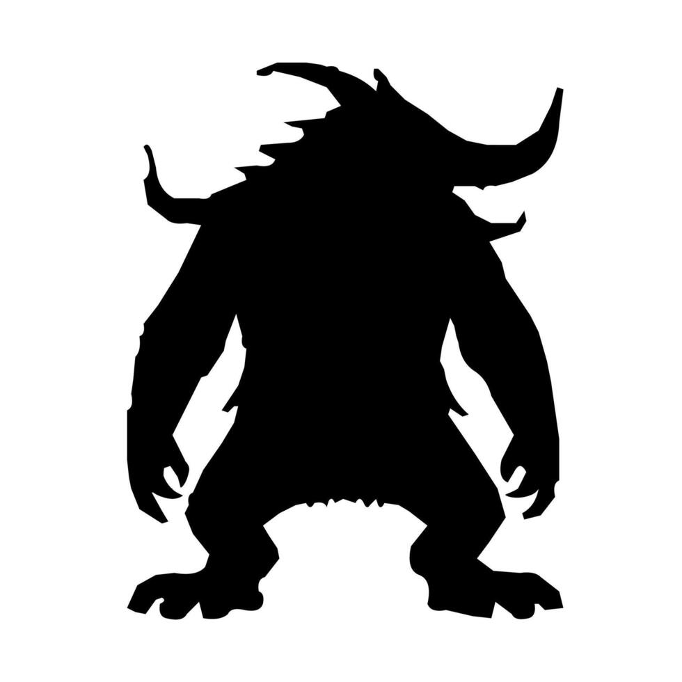 Black Monster silhouette vector