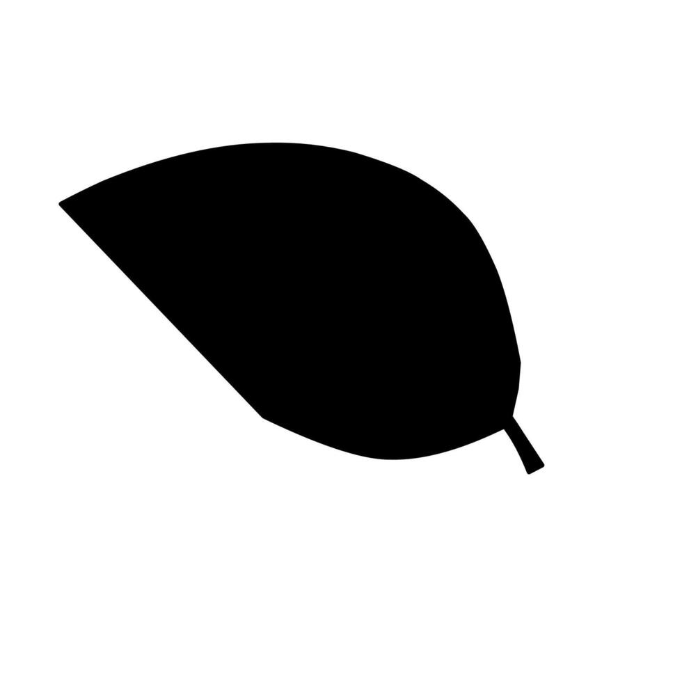 Simple leaf silhouette vector