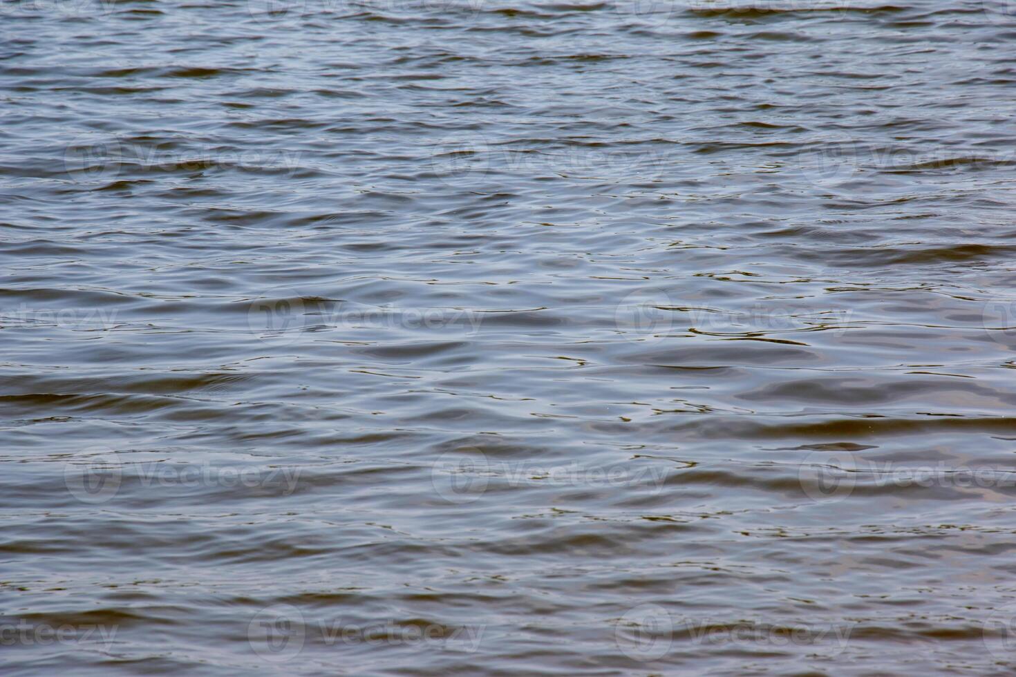 Background of the Dnieper River water surface with ripples. Natural color of river water. photo