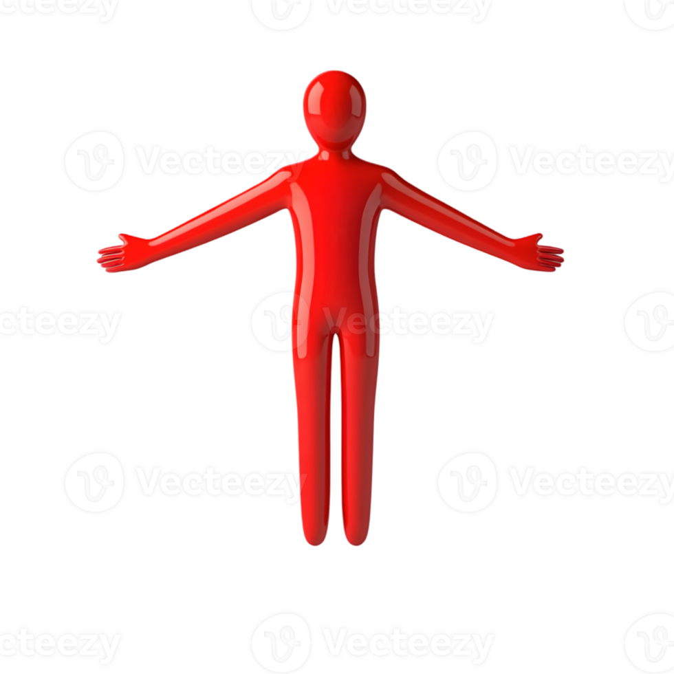 A red man with arms outstretched png