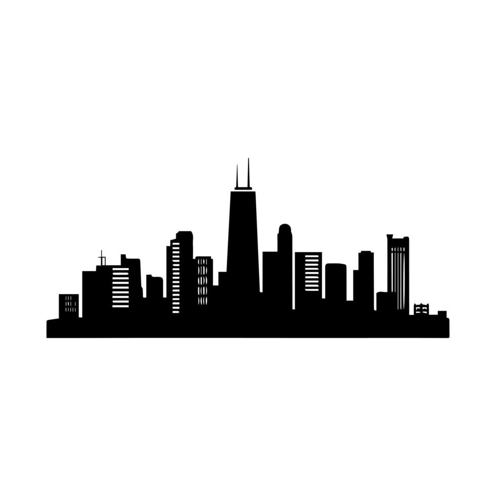 Chicago skyline illustration vector