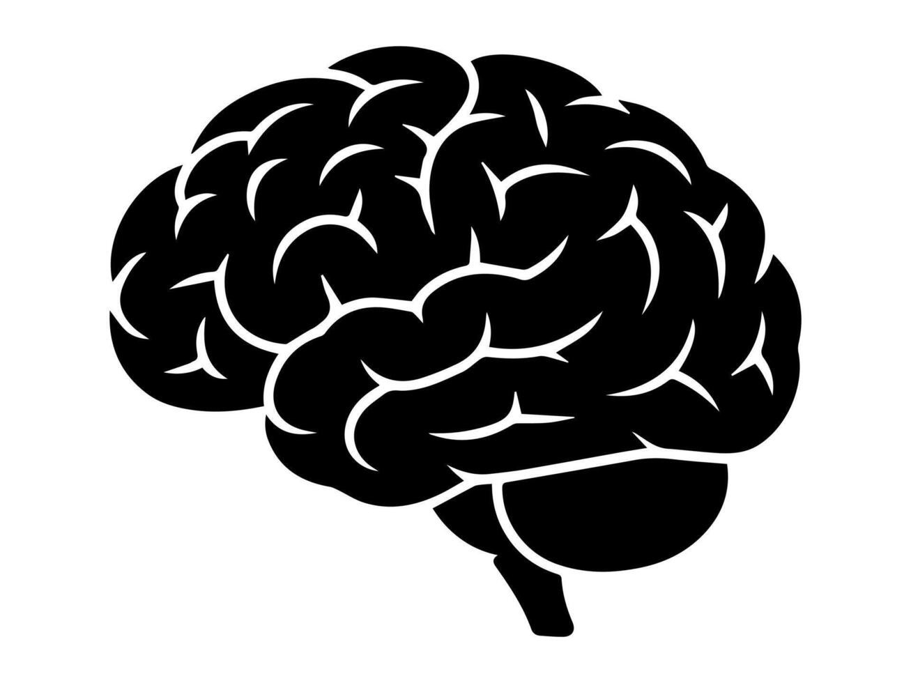 Clean Brain Illustration for Mind Themes vector