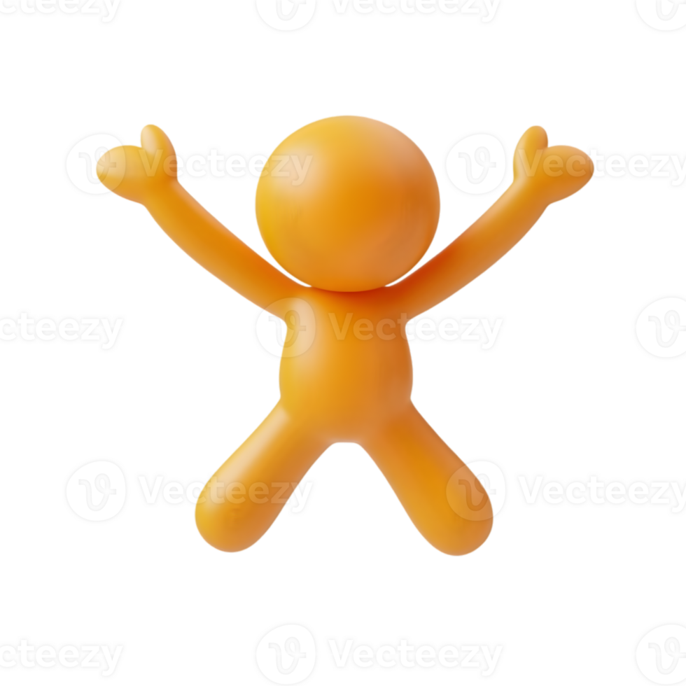 A cartoon character with arms outstretched png