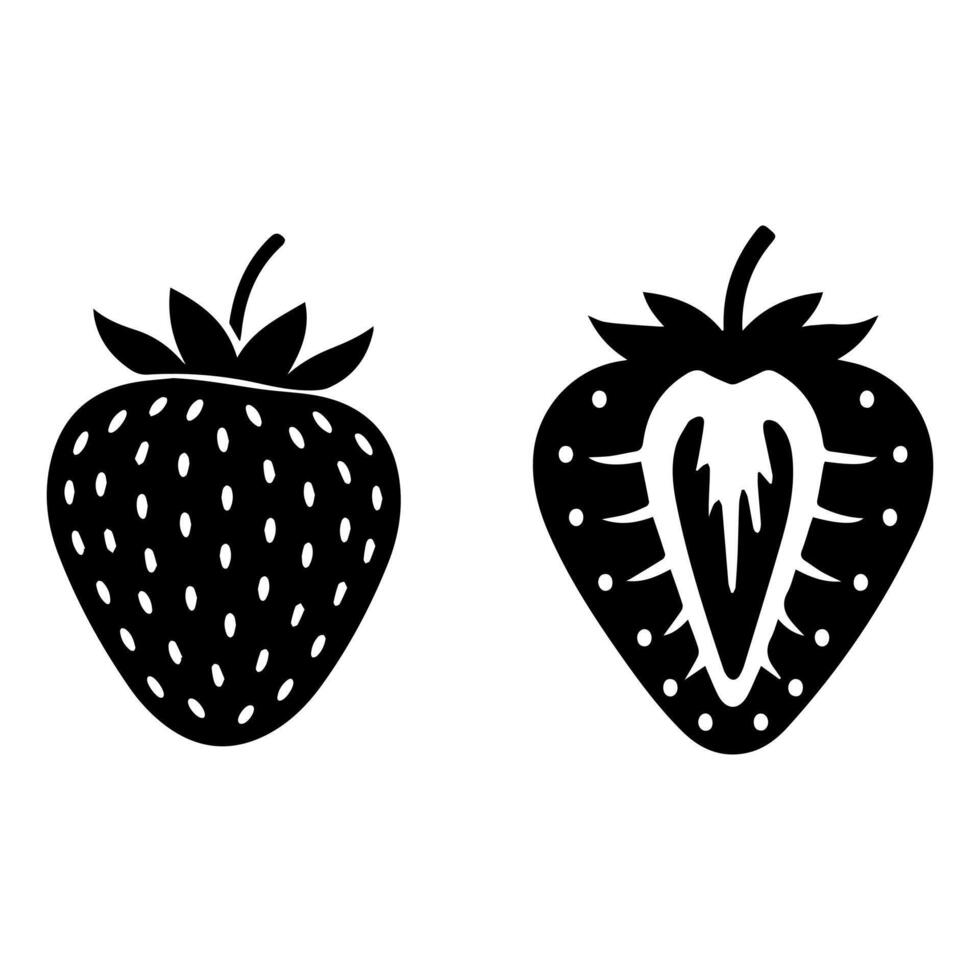 Strawberry icon illustration vector