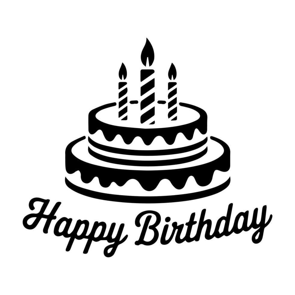 Happy birthday cake vector