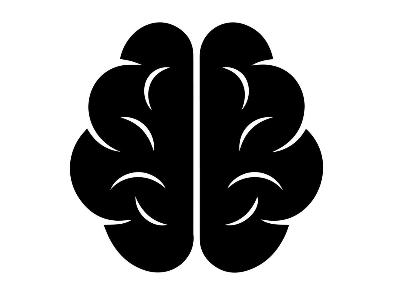 Abstract Brain Logo Representing Intelligence and Ideas vector