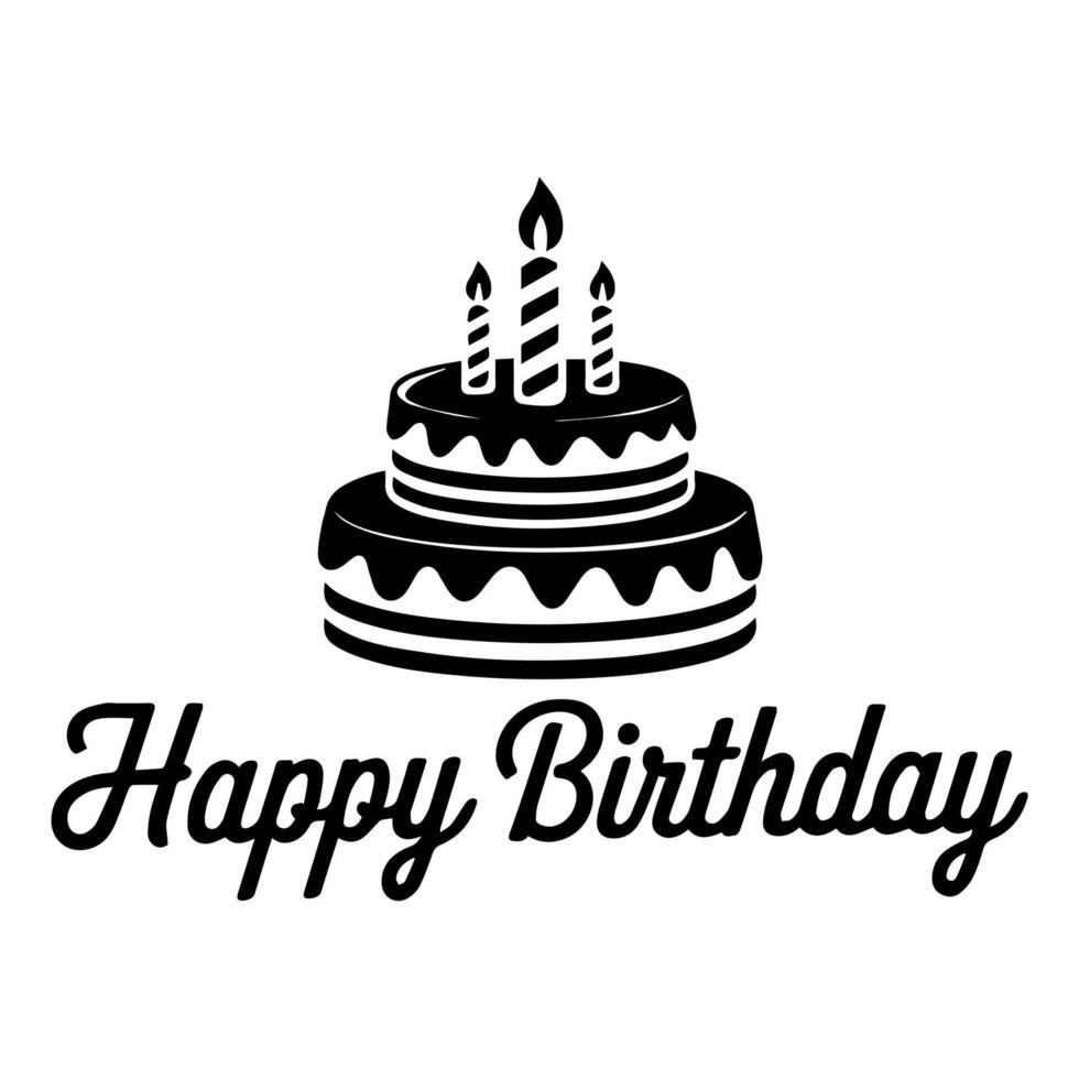 Happy birthday cake clipart vector