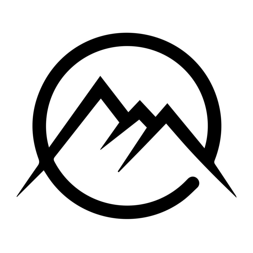 The logo for a mountain range vector