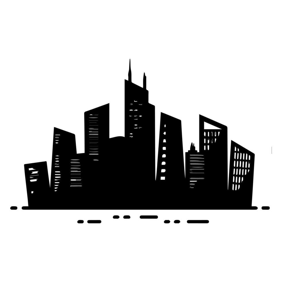 City silhouette illustration vector