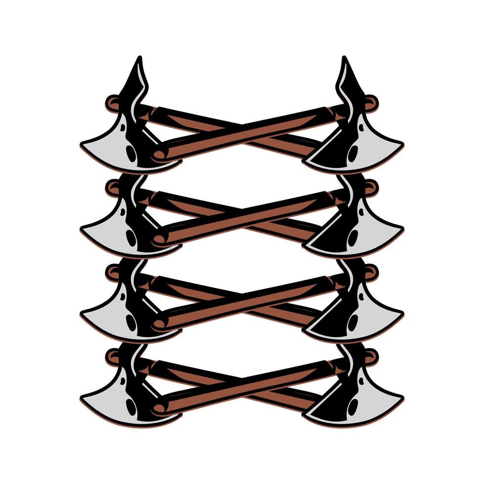 illustration graphic western axe vector