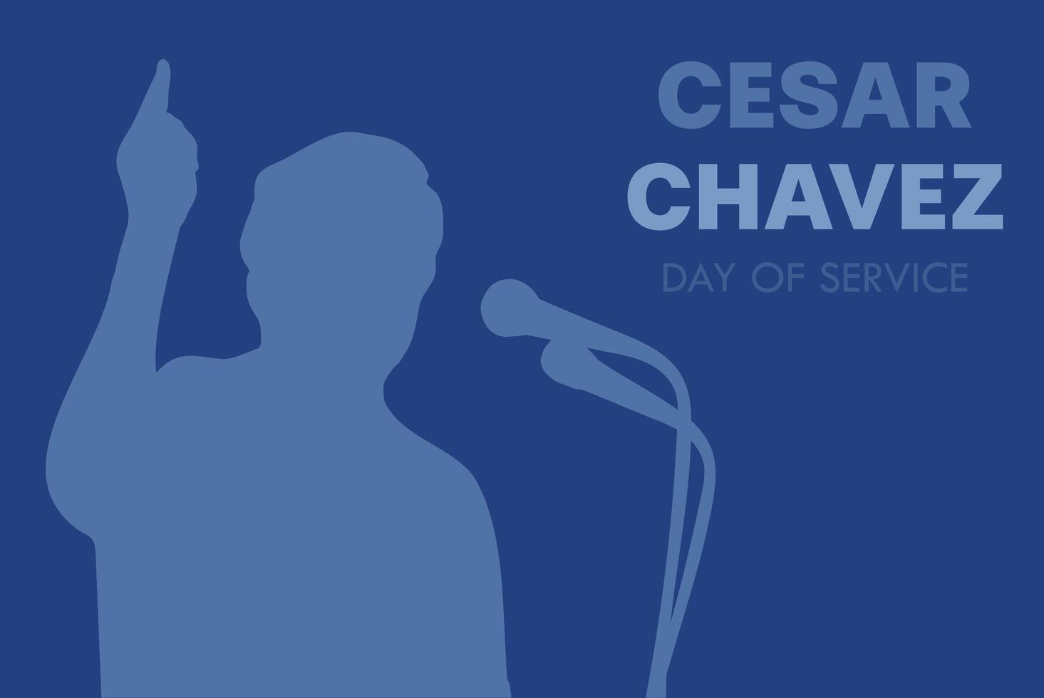 Cesar Chavez Day banner, day of service vector