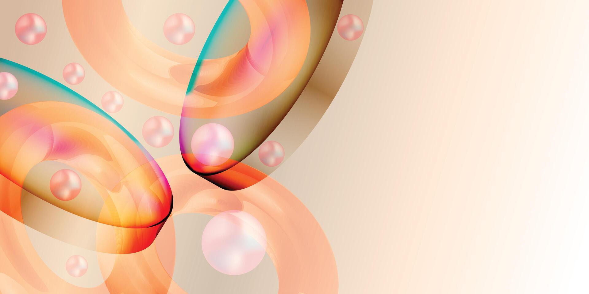 colorful translucent abstract shapes with soft pastel tones on a smooth gradient background, ideal for modern designs, tech art visuals, or futuristic creative concepts vector