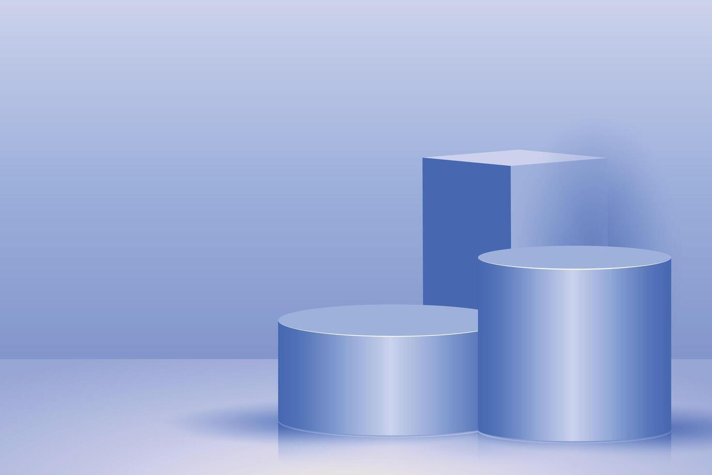 Cool Blue Background with Stacked Podiums. ideal for tech product launches, ecommerce promotions, and crisp digital marketing visuals vector