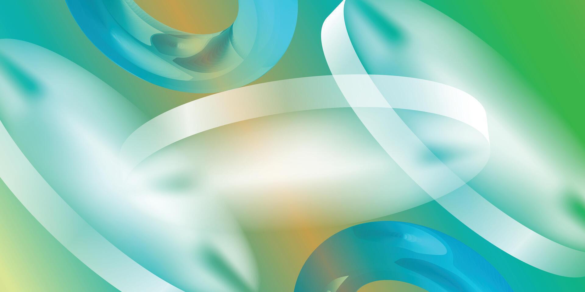 fluid abstract green and teal strokes with white accents forming dynamic wave shapes, ideal for eco-friendly branding, organic visuals, and nature-themed designs vector